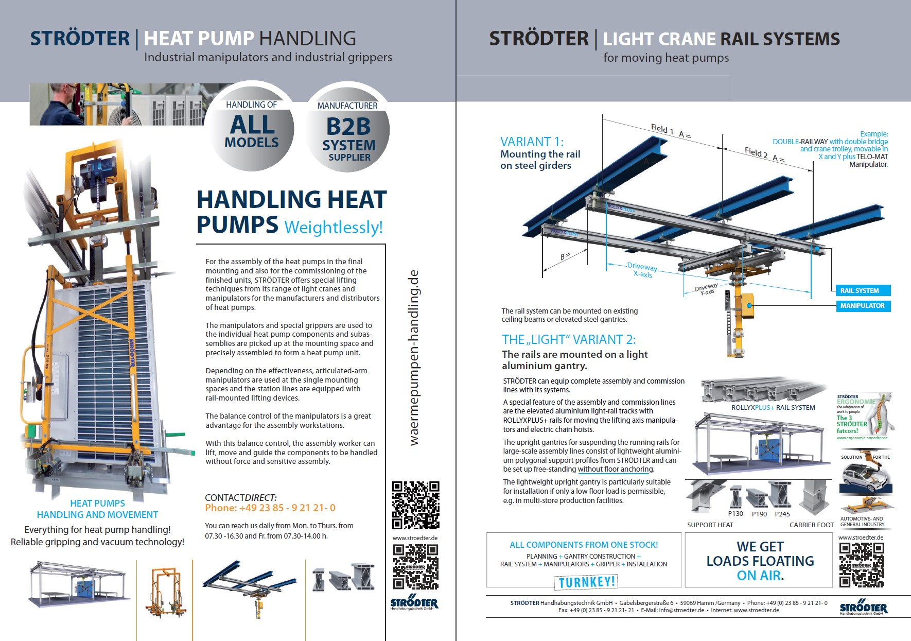Flyer Heat pump handling by STR&Ouml;DTER